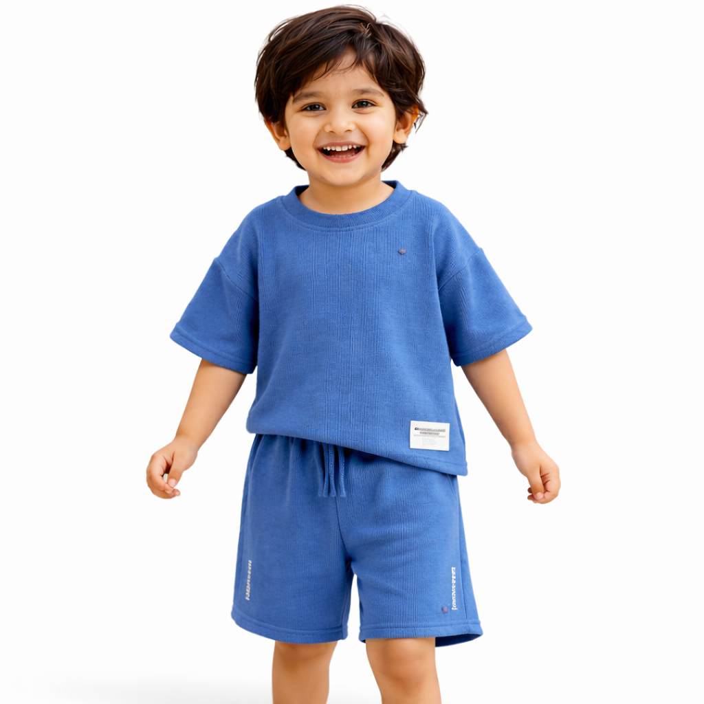 Boys Knit co-ord set (Blue)